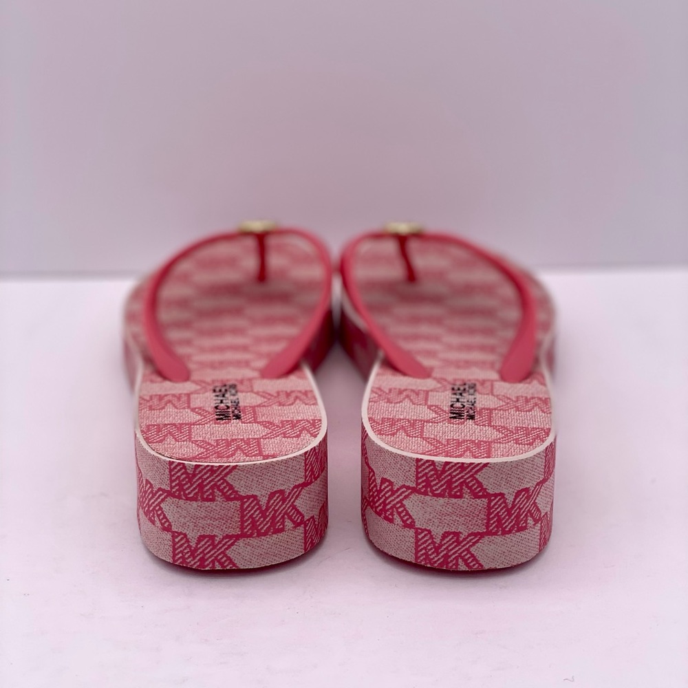 Michael Kors Bedford Logo MK Women’s Wedge Flip Flop Sandals - Picture 6 of 8